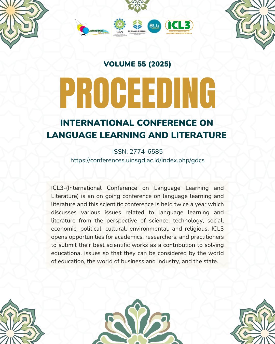 					View Vol. 55 (2025): International Conference on Language Learning and Literature (ICL3)
				